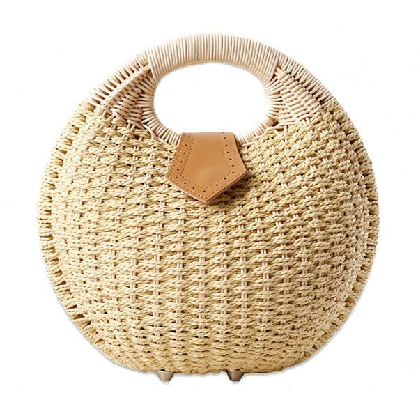 Bolso De Mano De Mujer Nest Bolso De Playa De Verano Bolso De Paja Bolso De Ratán Bolso De Mano