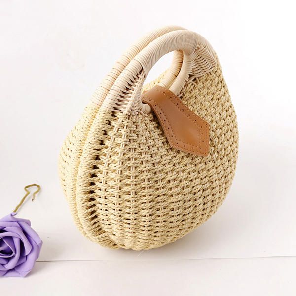 Bolso De Mano De Mujer Nest Bolso De Playa De Verano Bolso De Paja Bolso De Ratán Bolso De Mano