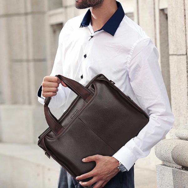 Bolso De Negocios De Piel Sintética Para Hombre Bolsos Para Portátil Maletín