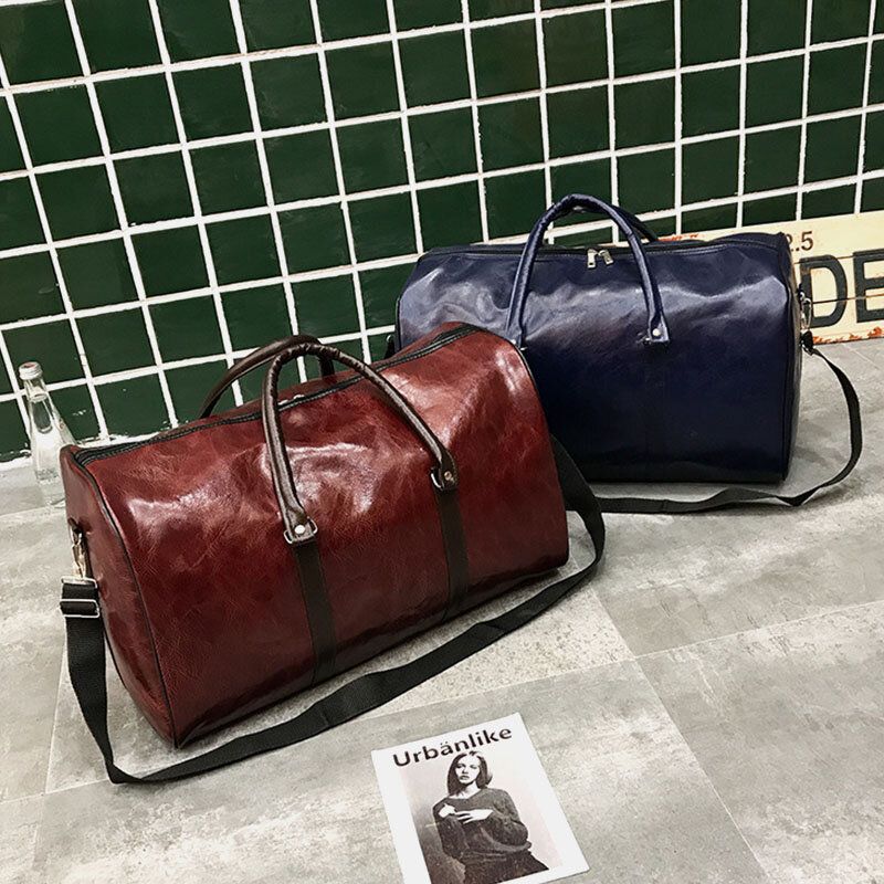 Bolso Retro De Gran Capacidad De Cuero Para Mujer Y Hombre Bolso Para Equipaje De Negocios Bolso Bandolera Bolso Bandolera