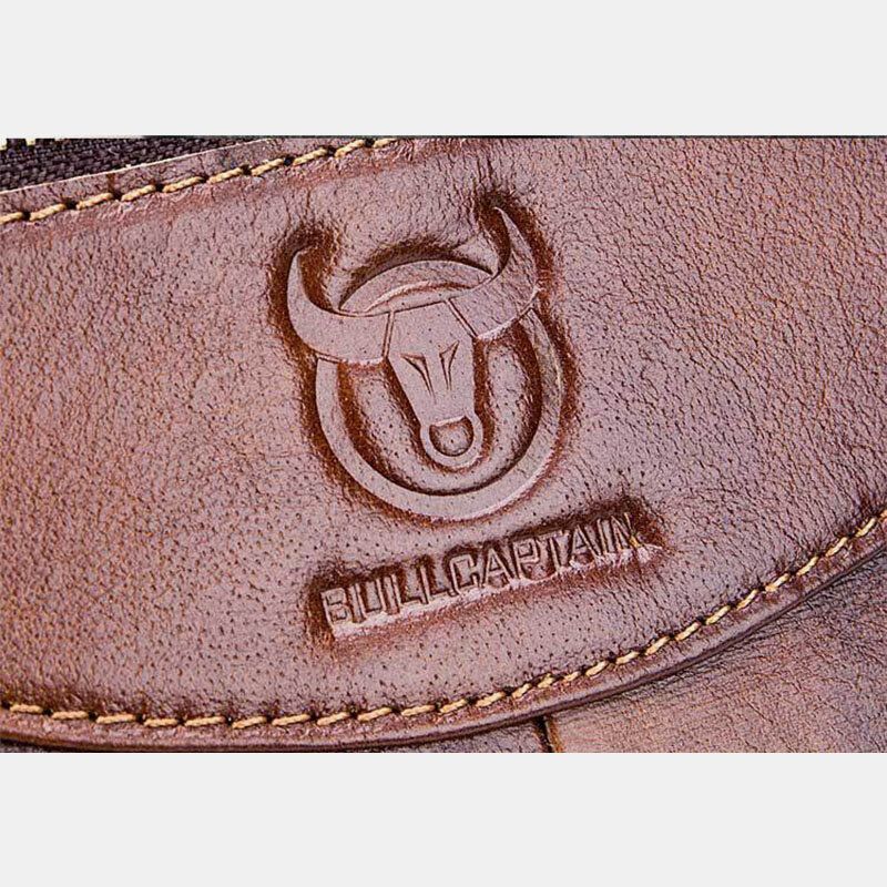 Bullcaptain Hombres Bolso De Negocios De Cuero Genuino Bolso De Negocios De Gran Capacidad Bolso Para Computadora Portátil Para Oficina