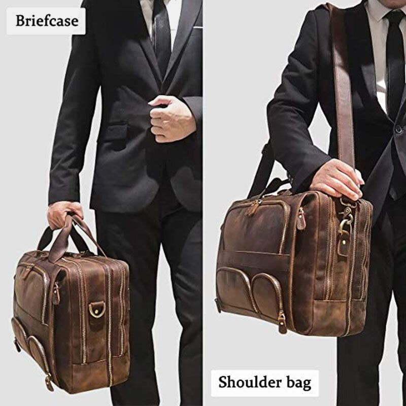 Hombres Multifunción Multibolsillo Impermeable 15.6 Pulgadas Bolsa Para Computadora Portátil Maletín Bolso De Negocios Bolso Bandolera