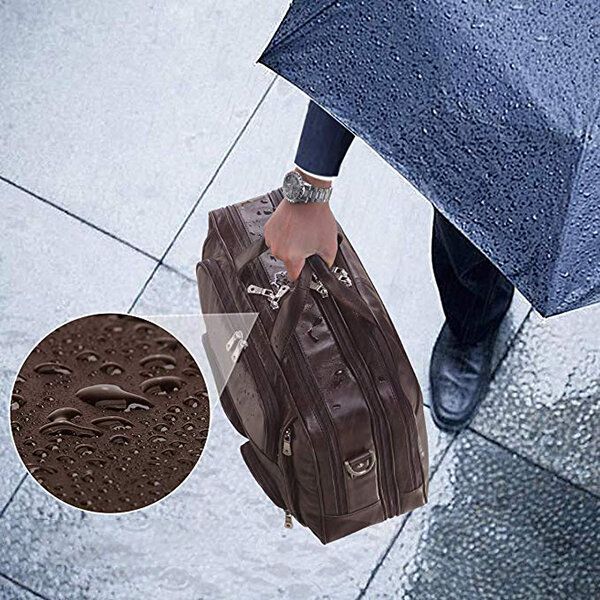 Hombres Multifunción Multibolsillo Impermeable 15.6 Pulgadas Bolsa Para Computadora Portátil Maletín Bolso De Negocios Bolso Bandolera