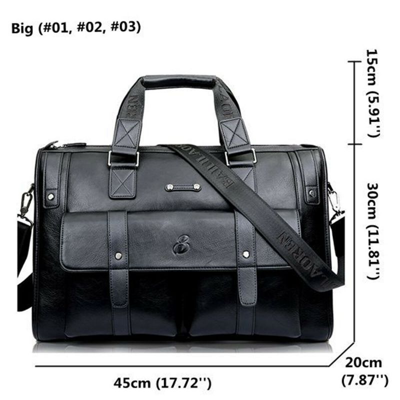 Maletín Para Ordenador Portátil Vintage De Negocios Para Hombre Bolso De Viaje Horizontal De Gran Capacidad Bolso De Viaje