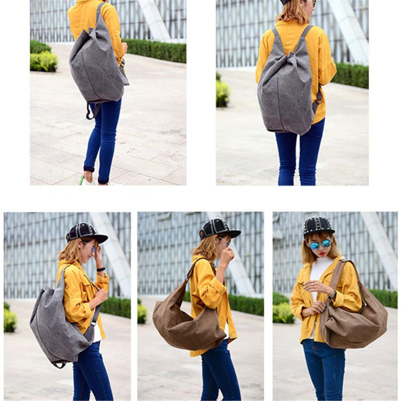 Mochila De Lona Multifuncional Para Mujer Bolso De Viaje Bolso De Mano Bolso De Mano