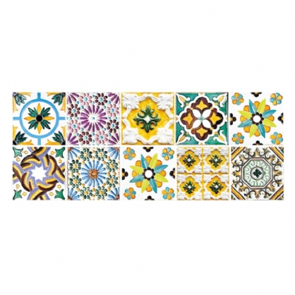 10 Piezas Marruecos Azulejos Pegatinas Cocina Baño Pegatina Hogar Decoración De La Pared Conjunto