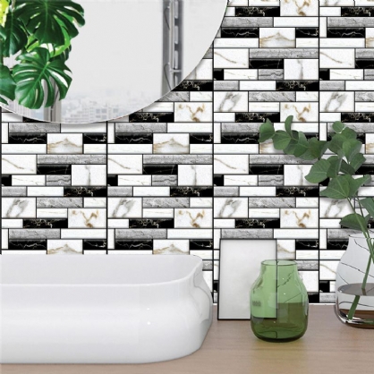 10pcs Set 3d Wall Sticker Tile Brick Autoadhesivo Soft Office Decal Art Decoraciones Para El Hogar