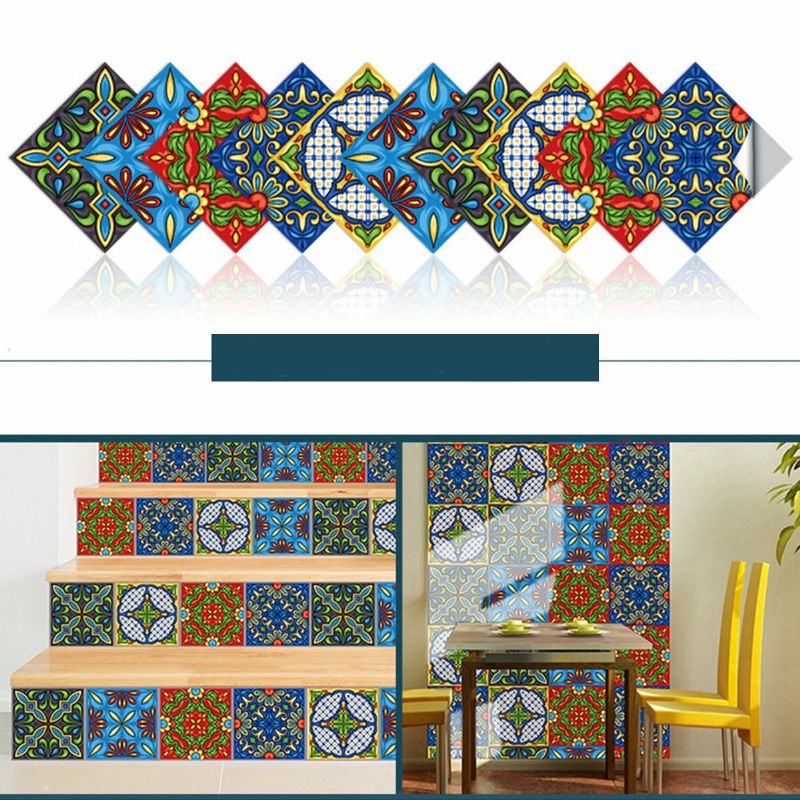 10x10 15x15 20x20cm Azulejos De Pared Pegatinas Cocina Baño Inodoro Pvc Impermeable