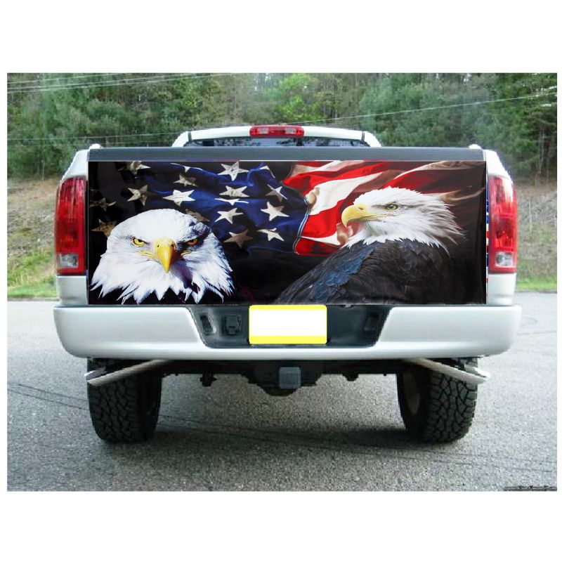 167x63.5cm T40 Eagle America Bandera Envoltura De Puerta Trasera Vinilo Gráfico Coche Calcomanía Camión Envoltura Trasera Pegatinas De Coche