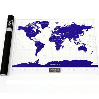 1pc Nuevo Mapa Del Mundo De Lujo Luminoso De Alta Calidad Caliente Mapa De Rasguño De Viaje Con Etiqueta De Pared Starlight