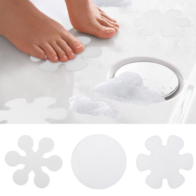 20 Piezas Pegatinas De Apliques Antideslizantes Peldaños De Bañera Antideslizante Alfombra De Baño Cinta Impermeable