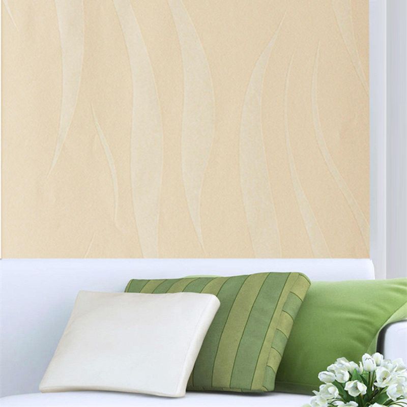 32ft 3 Colores 3d Wave Stripe Papel De Pared No Tejido Adhesivo De Pared Rollo De Papel Decoración Del Hogar