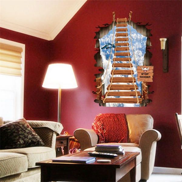 3d Extraíble Escalera De Ensueño Calcomanía De Pared Pegatinas De Pared Decoración De Fondo De Pared Del Hogar