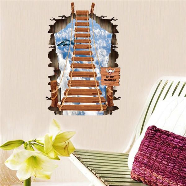 3d Extraíble Escalera De Ensueño Calcomanía De Pared Pegatinas De Pared Decoración De Fondo De Pared Del Hogar