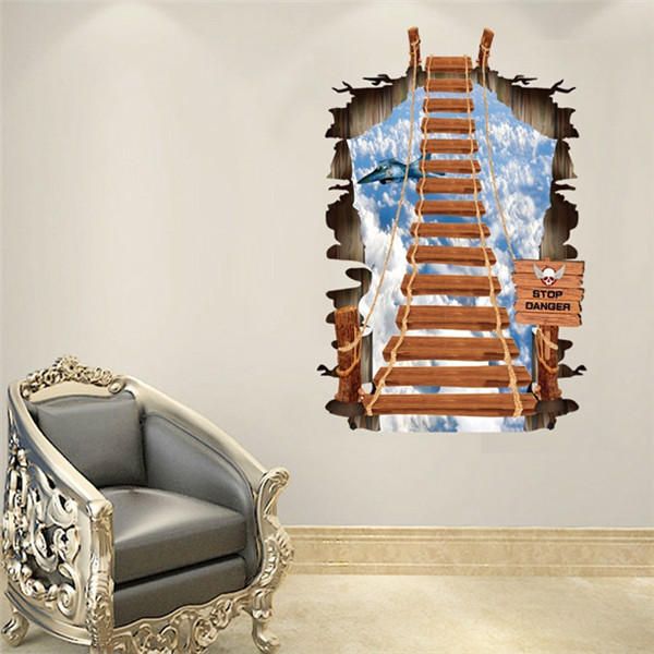 3d Extraíble Escalera De Ensueño Calcomanía De Pared Pegatinas De Pared Decoración De Fondo De Pared Del Hogar