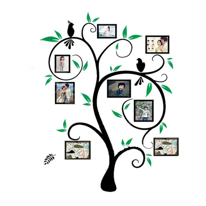 3d Photo Wall Decal Sticker Family Tree Diy Mural Frames Decoración De Fondo Para El Hogar