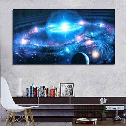 43 * 24 Pulgadas Andrómeda Galaxia Estrellas Universo Espacio Seda Póster Arte Pared Decoración Del Hogar Pinturas