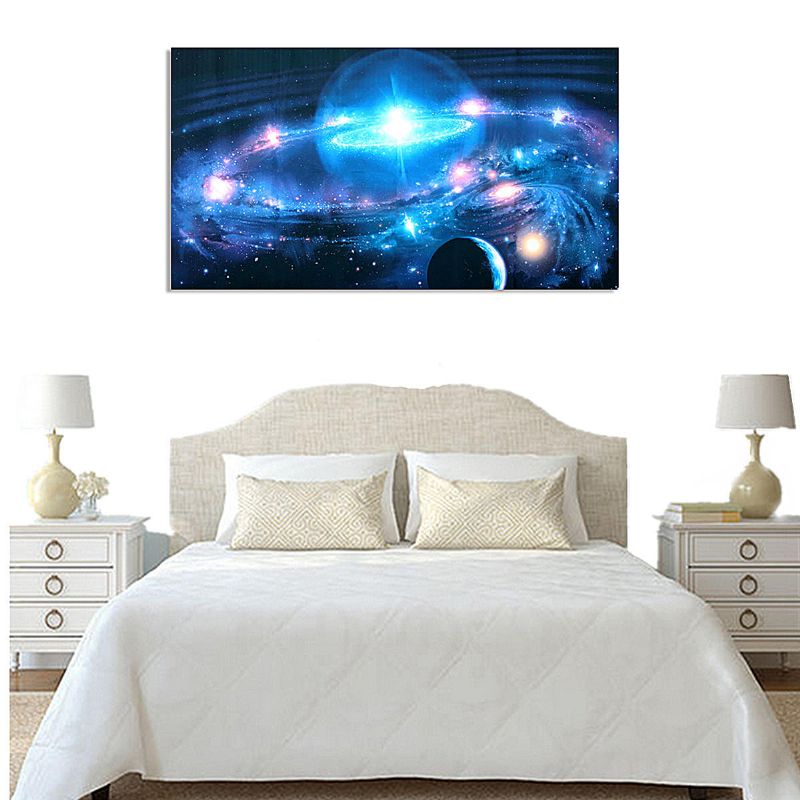 43 * 24 Pulgadas Andrómeda Galaxia Estrellas Universo Espacio Seda Póster Arte Pared Decoración Del Hogar Pinturas