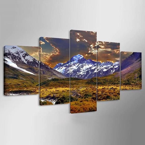 5 Cascade Lateau And Dusk Canvas Wall Painting Picture Decoración Del Hogar Sin Marco Incluyendo Ins