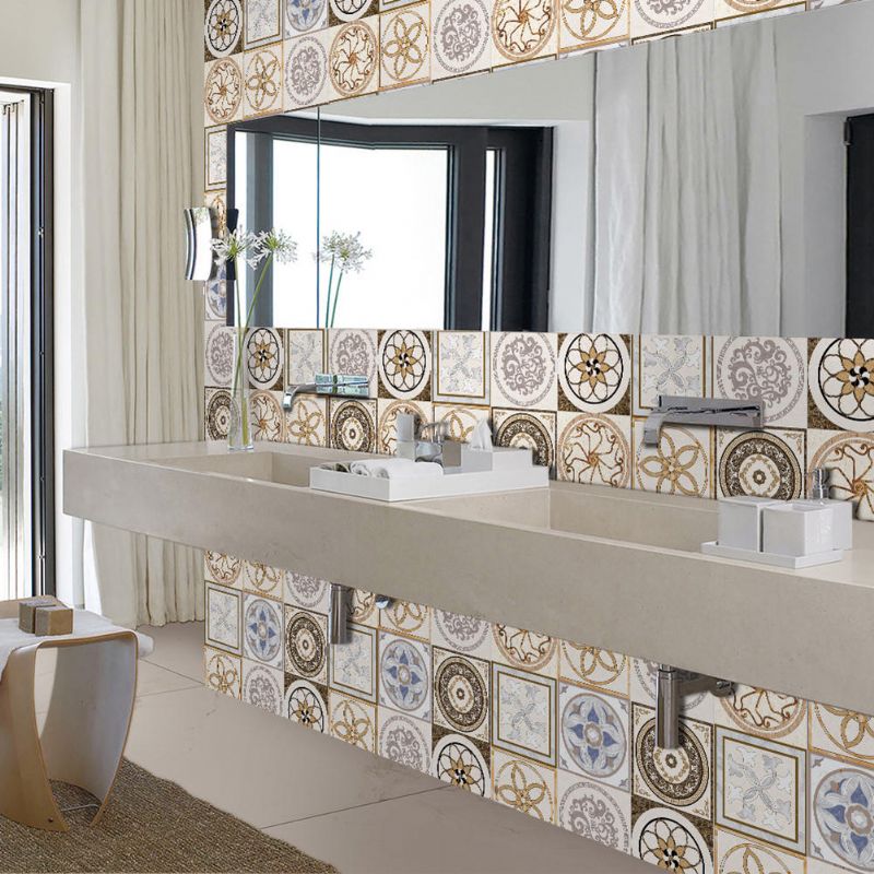 5 M Pvc Etiqueta De La Pared Baño Impermeable Autoadhesivo Papel Pintado Cocina Mosaico Azulejos Pegatinas Calcomanías