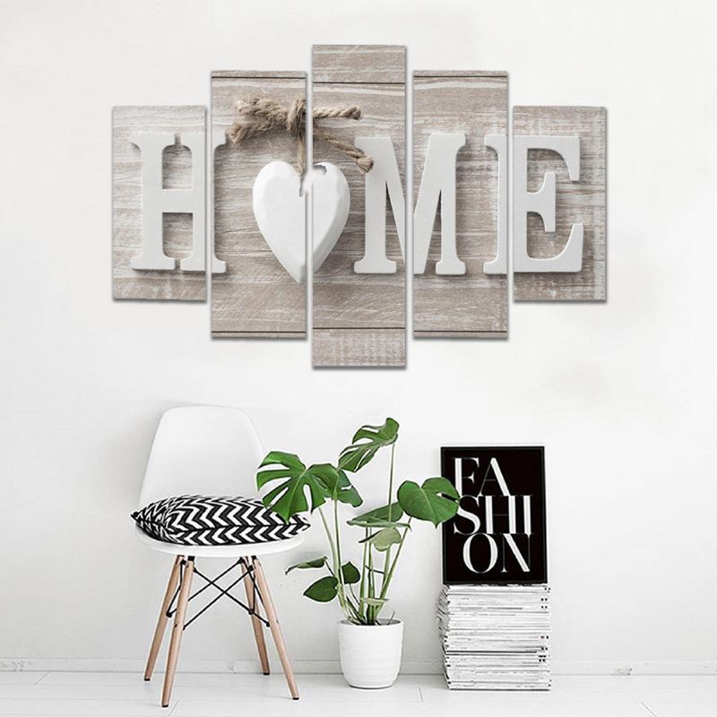 5 Paneles Love Home Wall Art Print Pictures Canvas Wall Art Prints Sin Marco Para Decoraciones Del Hogar