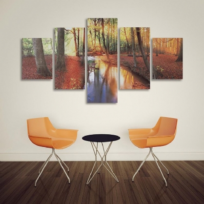 5 Piezas Moderno Bosque Otoñal Lienzo Impreso Pinturas Cartel Pared Arte Imagen Decoración Del Hogar Sin Marco