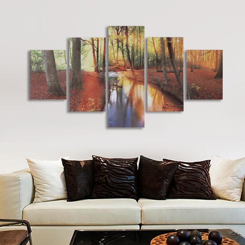 5 Piezas Moderno Bosque Otoñal Lienzo Impreso Pinturas Cartel Pared Arte Imagen Decoración Del Hogar Sin Marco