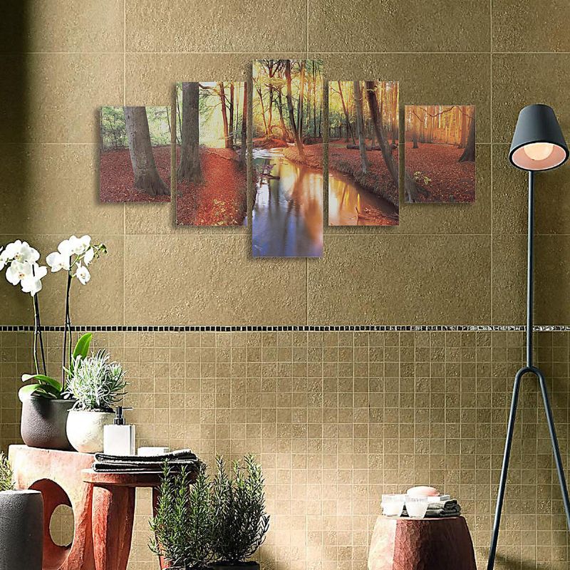 5 Piezas Moderno Bosque Otoñal Lienzo Impreso Pinturas Cartel Pared Arte Imagen Decoración Del Hogar Sin Marco