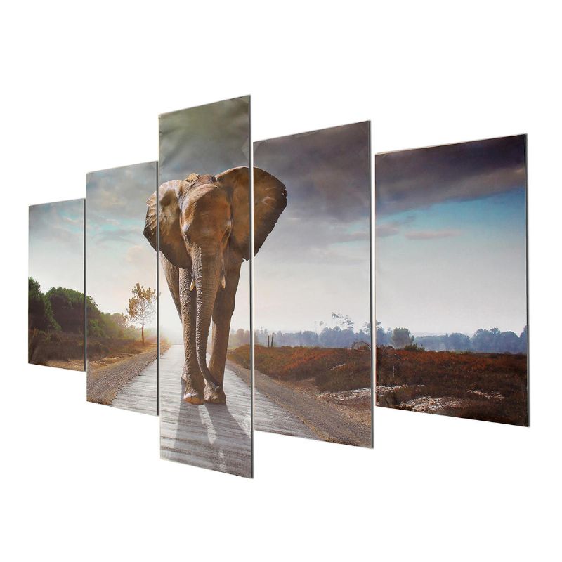 5 Uds. Imagen Artística Con Estampado De Elefante Abstracto Grande Decoración De Pared Para El Hogar Pinturas Sin Marco Para Decoración De Habitaciones