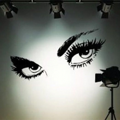 50x95 cm Grandes Ojos Negros Sexy Pegatinas De Pared Ojos Hermosos Calcomanía De Pared Decoración De La Pared Del Hogar