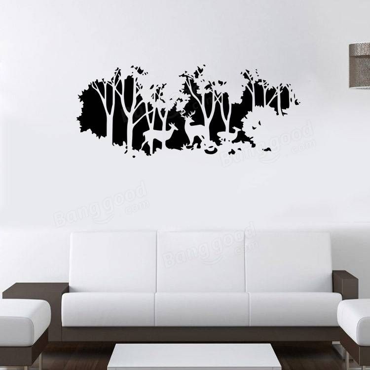 58cmx126cm Forest Fawn Deer Etiqueta De La Pared Tatuajes De Pared Para El Hogar Habitación Decoración Para El Arte De La Pared Regalo