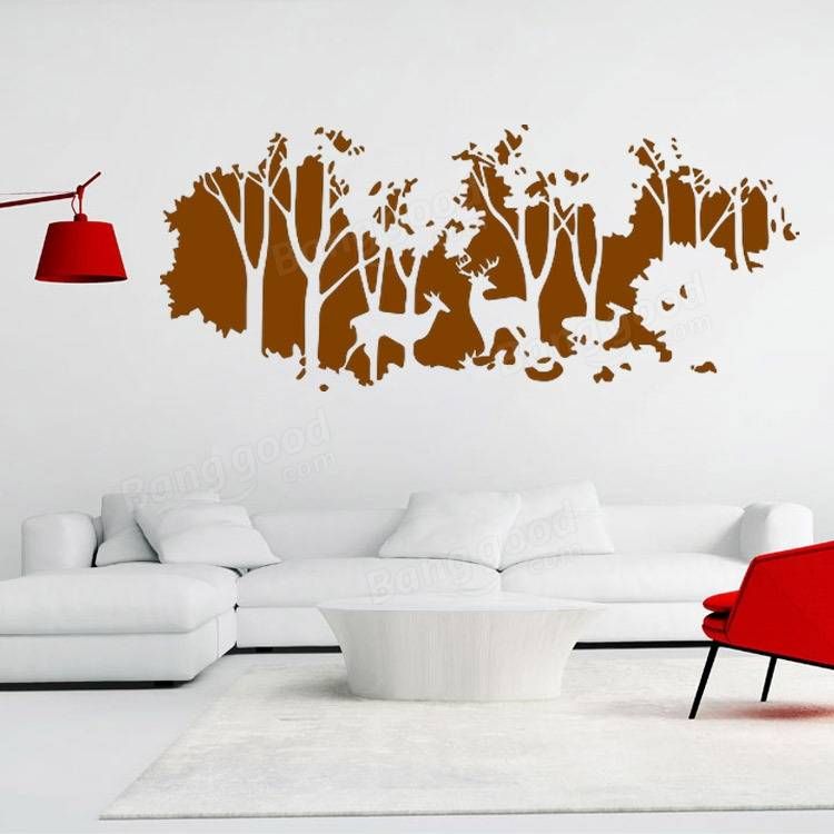 58cmx126cm Forest Fawn Deer Etiqueta De La Pared Tatuajes De Pared Para El Hogar Habitación Decoración Para El Arte De La Pared Regalo