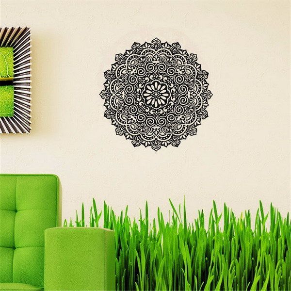 59x59cm Extraíble Mandala Flor Pegatinas De Pared Vinilo Mandala Patrón Pvc Pegatinas De Pared