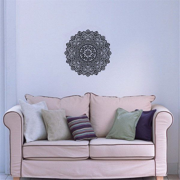 59x59cm Extraíble Mandala Flor Pegatinas De Pared Vinilo Mandala Patrón Pvc Pegatinas De Pared