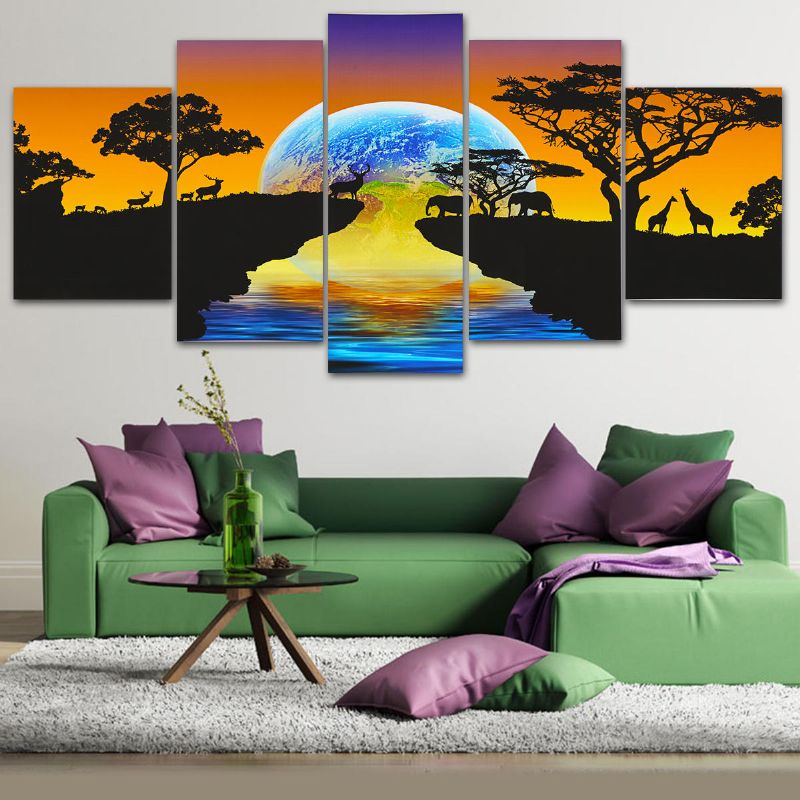 5pcs Set Star Modern Canvas Print Pinturas Sin Marco Wall Art Pictures Decoración Para El Hogar