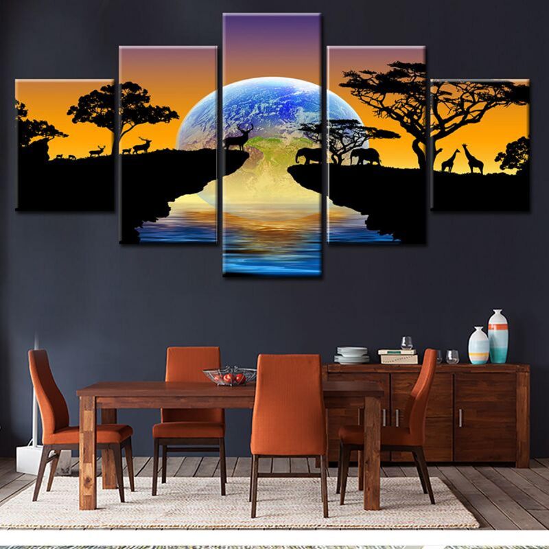 5pcs Set Star Modern Canvas Print Pinturas Sin Marco Wall Art Pictures Decoración Para El Hogar