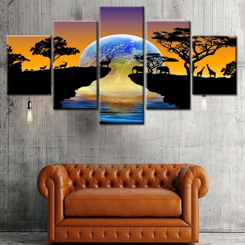 5pcs Set Star Modern Canvas Print Pinturas Sin Marco Wall Art Pictures Decoración Para El Hogar