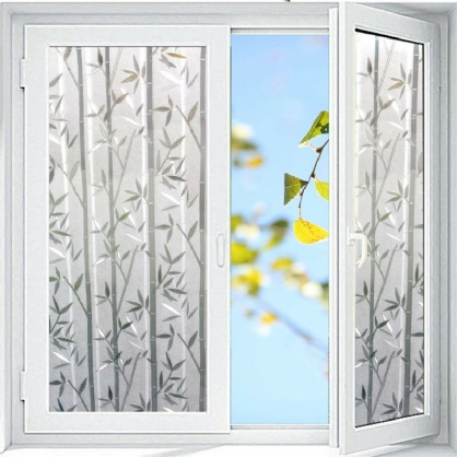 60 X 200 cm Impermeable Pvc Vidrio Esmerilado Película Para Ventana Cubierta Ventana Privacidad Dormitorio Baño Pegatinas Decorativas Autoadhesivas