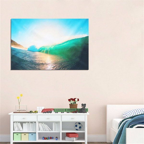 60x90 cm Sol Y Mar Paisaje Natural Imagen Artística Póster De Seda Impresión De Tela Decoración De Pared