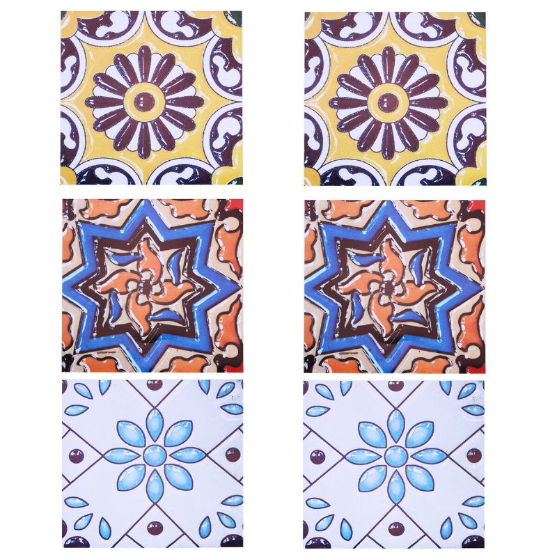 6pcs Pegatinas De Azulejos Estilo Baldosas Impermeables Pegatinas De Baldosas Europeas Y Americanas