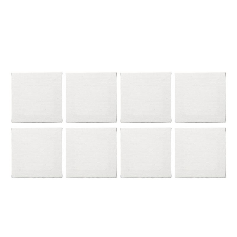 8pcs Blanco Mini Lienzo En Blanco Pinturas Acrílicas Marco Pintura Al Óleo Artista Cuadros De Bocetos Artísticos Lienzo Cuadrado