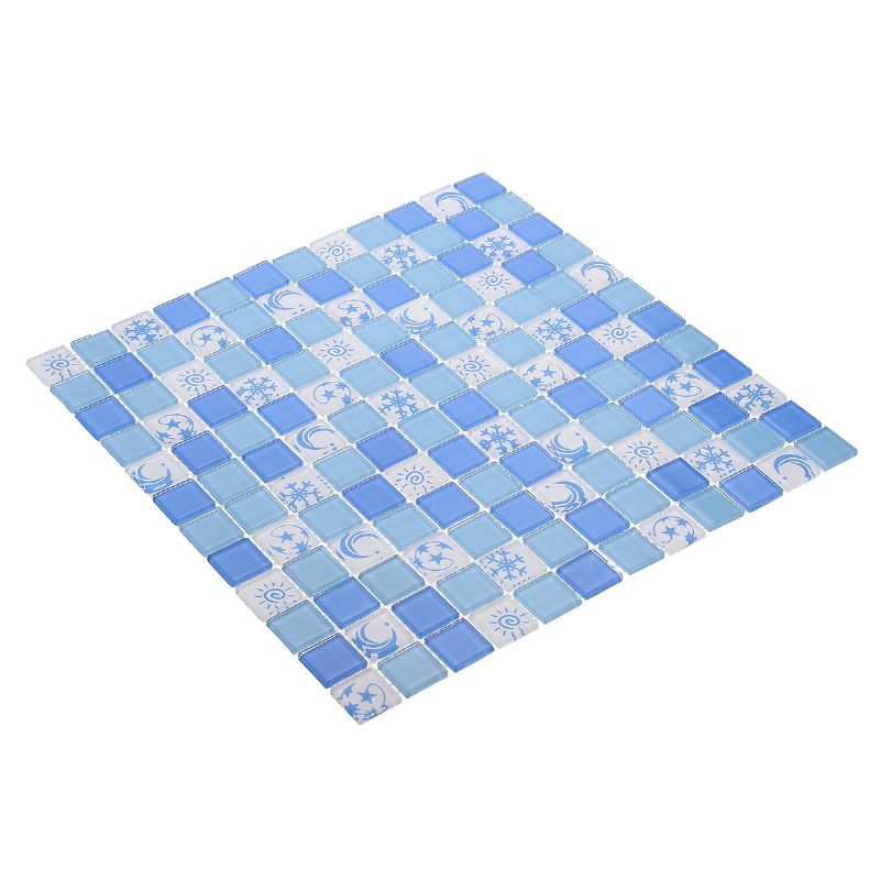 Adhesivo De Pared De Azulejos De Mosaico 3d De Cristal Impermeable Para Decoración De Baño