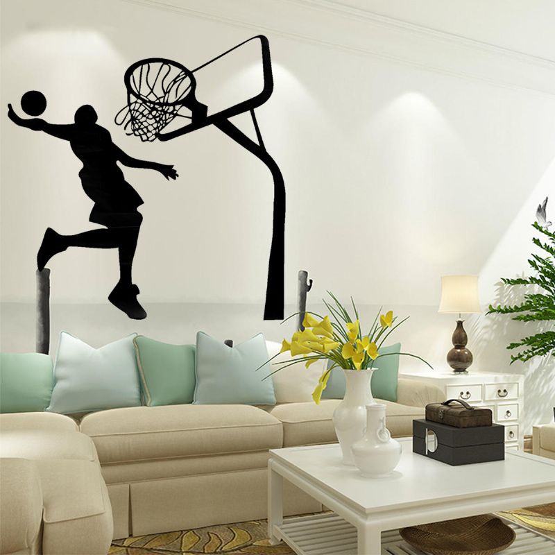 Adhesivo De Pared Removible Para Baloncesto Dunk Sport Diy Calcomanías De Decoración Artística Para Habitación De Niños