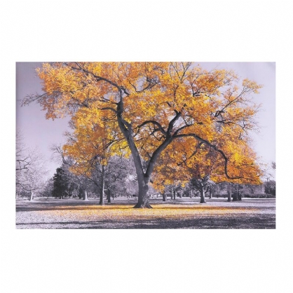 Árbol Grande Hojas Amarillas Negro Blanco Naturaleza Lienzo Arte De La Pared Impresión De Imagen Para La Decoración De La Pared Del Hogar