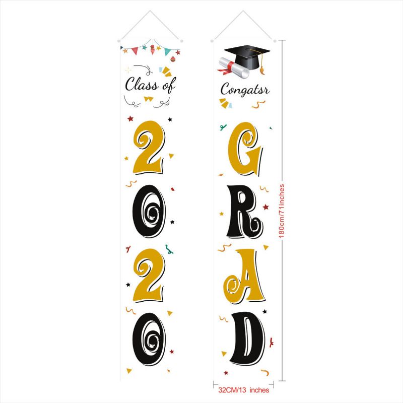 Banner De Graduación A Prueba De Agua Cortina De Puerta Pegatina De Pareado Para Dormitorio Para Ceremonia De Graduación