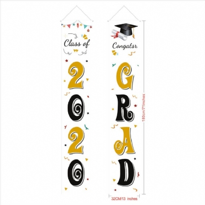 Banner De Graduación A Prueba De Agua Cortina De Puerta Pegatina De Pareado Para Dormitorio Para Ceremonia De Graduación