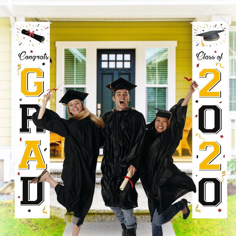 Banner De Graduación A Prueba De Agua Cortina De Puerta Pegatina De Pareado Para Dormitorio Para Ceremonia De Graduación