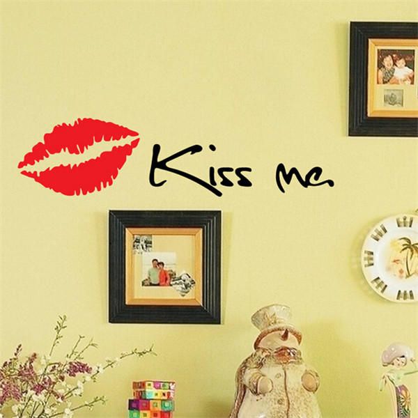 Calcomanía De Pared De Tercera Generación Impermeable Extraíble Kiss Me Pegatinas De Pared Decoración De La Ventana De La Pared Del Hogar