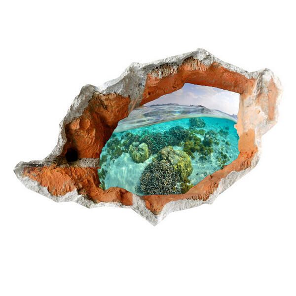 Calcomanías De Pared 3d Under Water World Pegatinas De Pared De Paisaje Extraíbles Decoración De La Pared Del Hogar