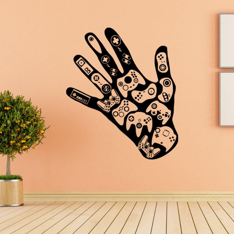 Creative Palm Game Mango Decoración Para El Hogar Etiqueta De La Pared Vinilo Extraíble Muurstickers Calcomanías De Decoración